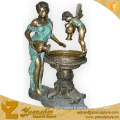Young Lady with an Cherub Indoor Brass Fountain GBFN-E006A